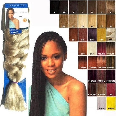 Impression Super Braid Bulk Plaits Braids Hair Extension 86" Long - All Colors